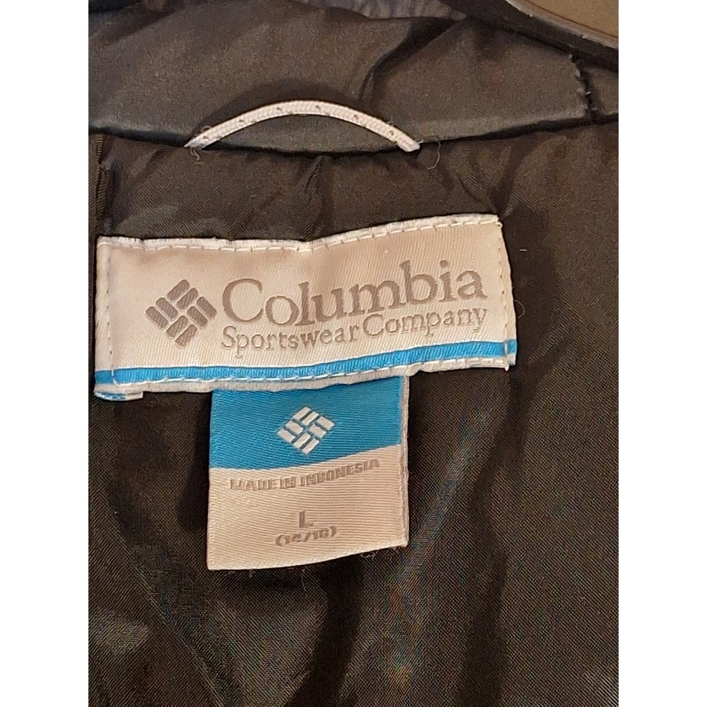 Columbia Boys L 14/16 Insulated Hooded Jacket Black Grey Camo Outgrown SB5836 - Picture 8 of 13